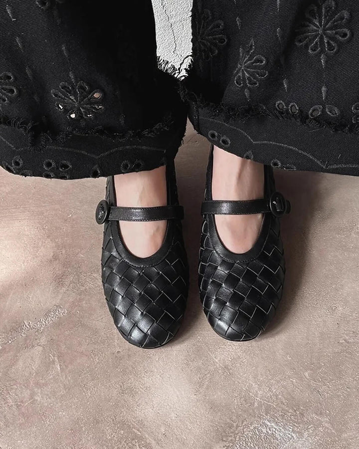 Lisbeth Woven Mary Jane Flats