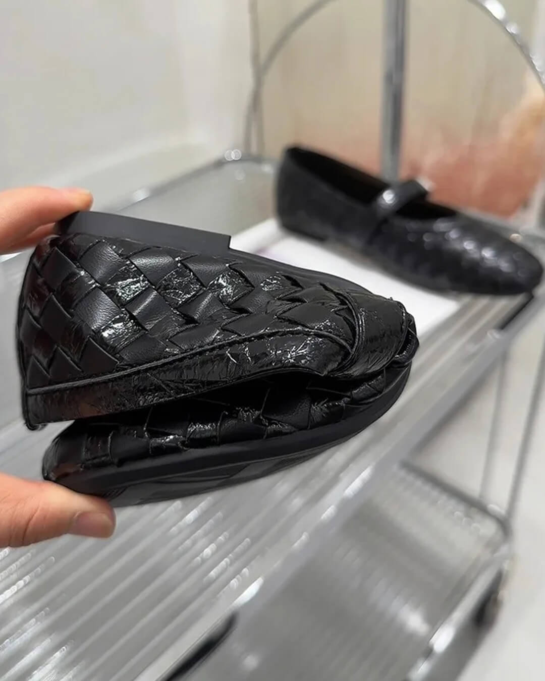 Lisbeth Woven Mary Jane Flats