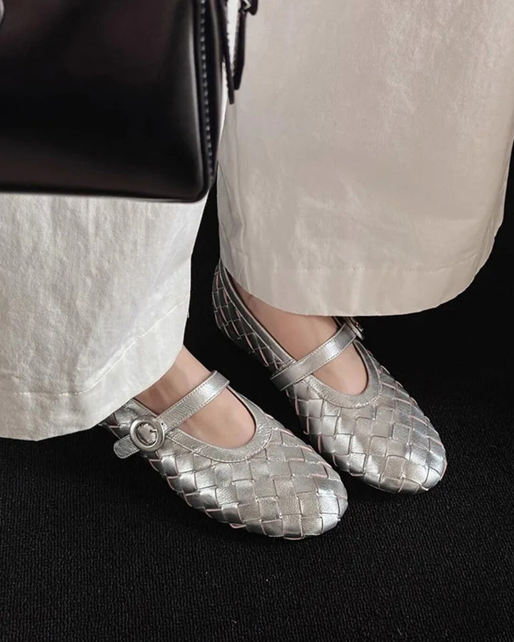 Lisbeth Woven Mary Jane Flats