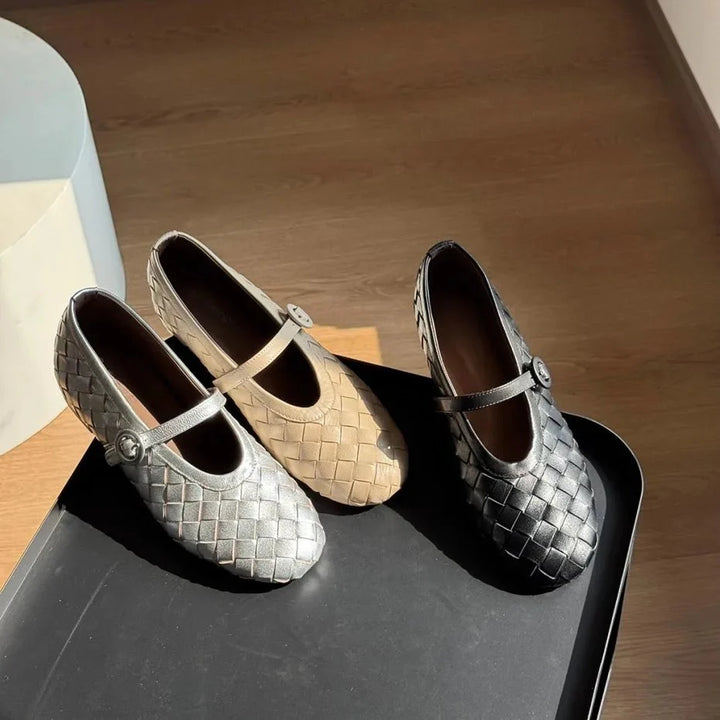 Lisbeth Woven Mary Jane Flats