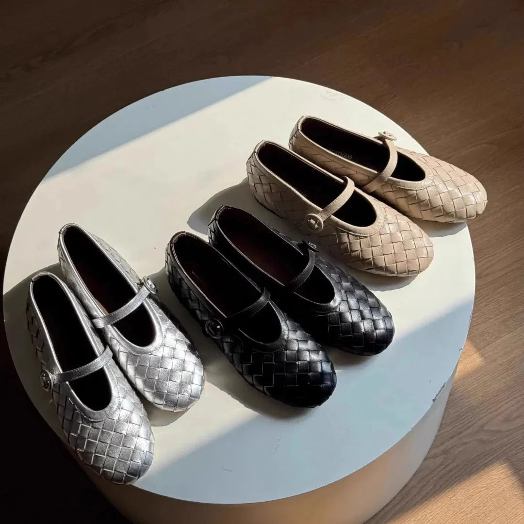 Lisbeth Woven Mary Jane Flats
