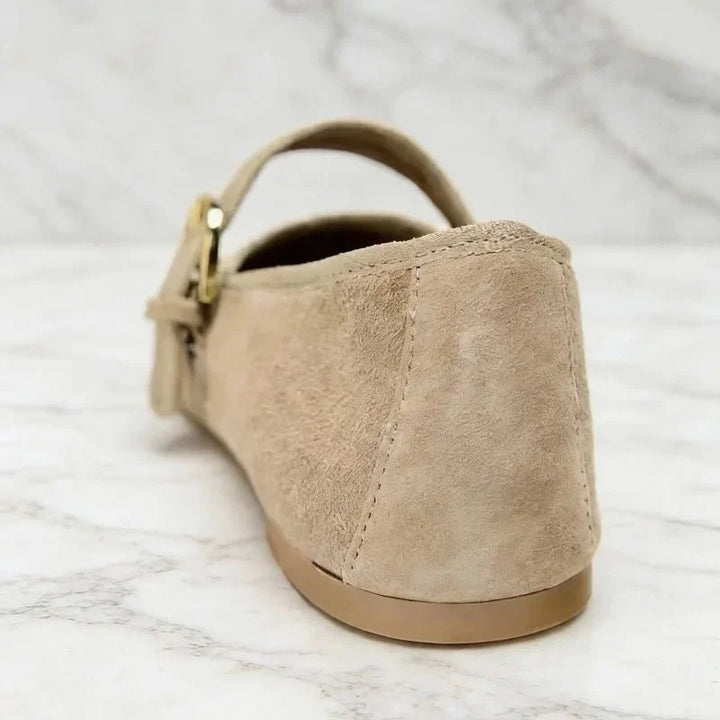 Morgana Suede Mary Jane Flats
