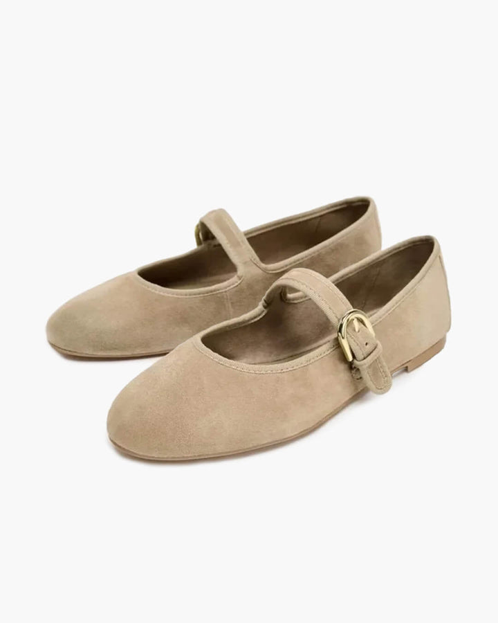 Morgana Suede Mary Jane Flats