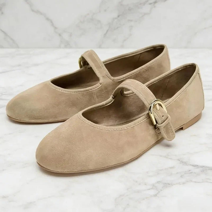 Morgana Suede Mary Jane Flats