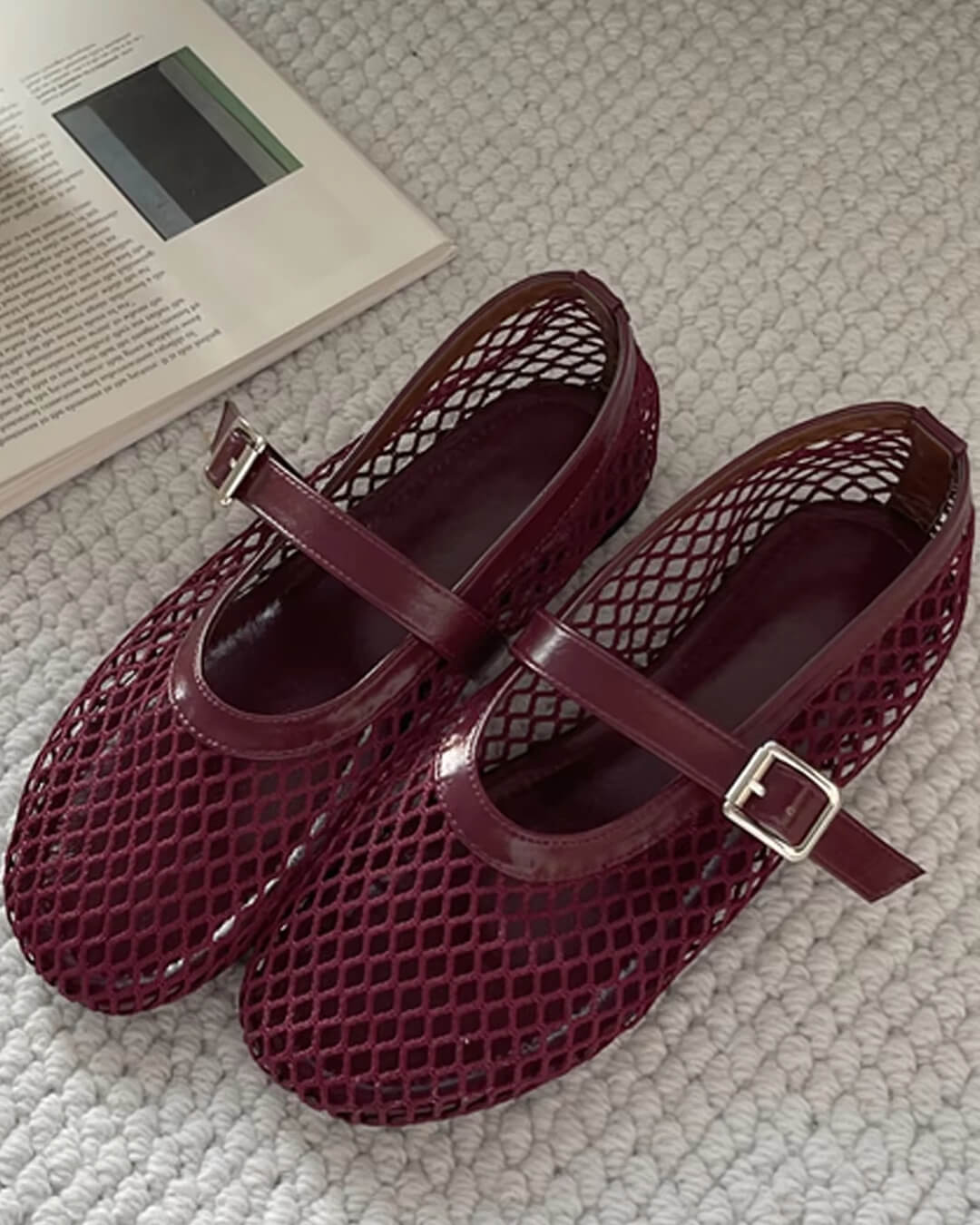 Rebecca Mesh Mary Jane Flats