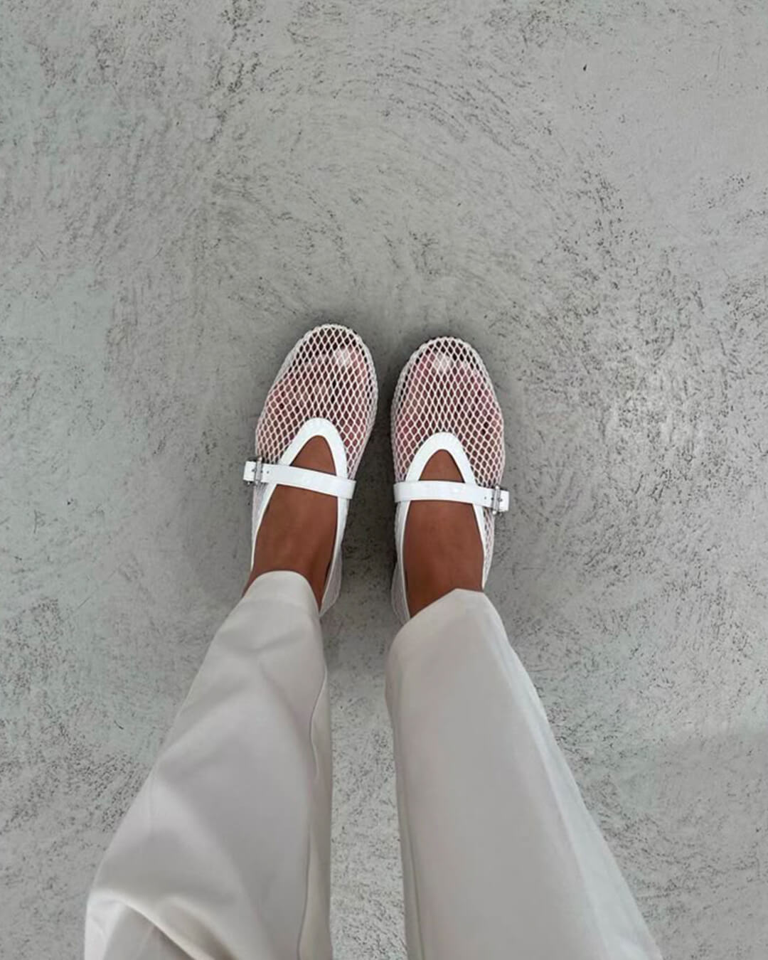 Rebecca Mesh Mary Jane Flats