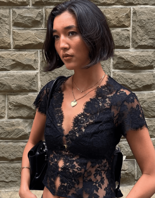 Cassandra Lace V-Neck Corset Top