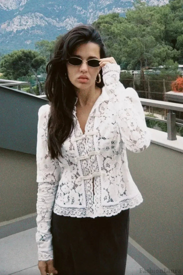 Stacey Hollow Lace Blouse
