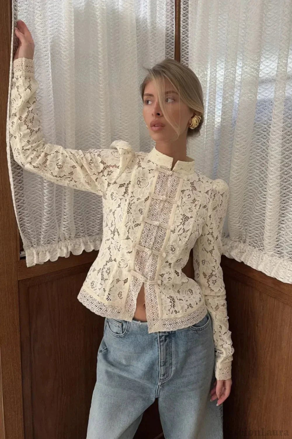 Stacey Hollow Lace Blouse
