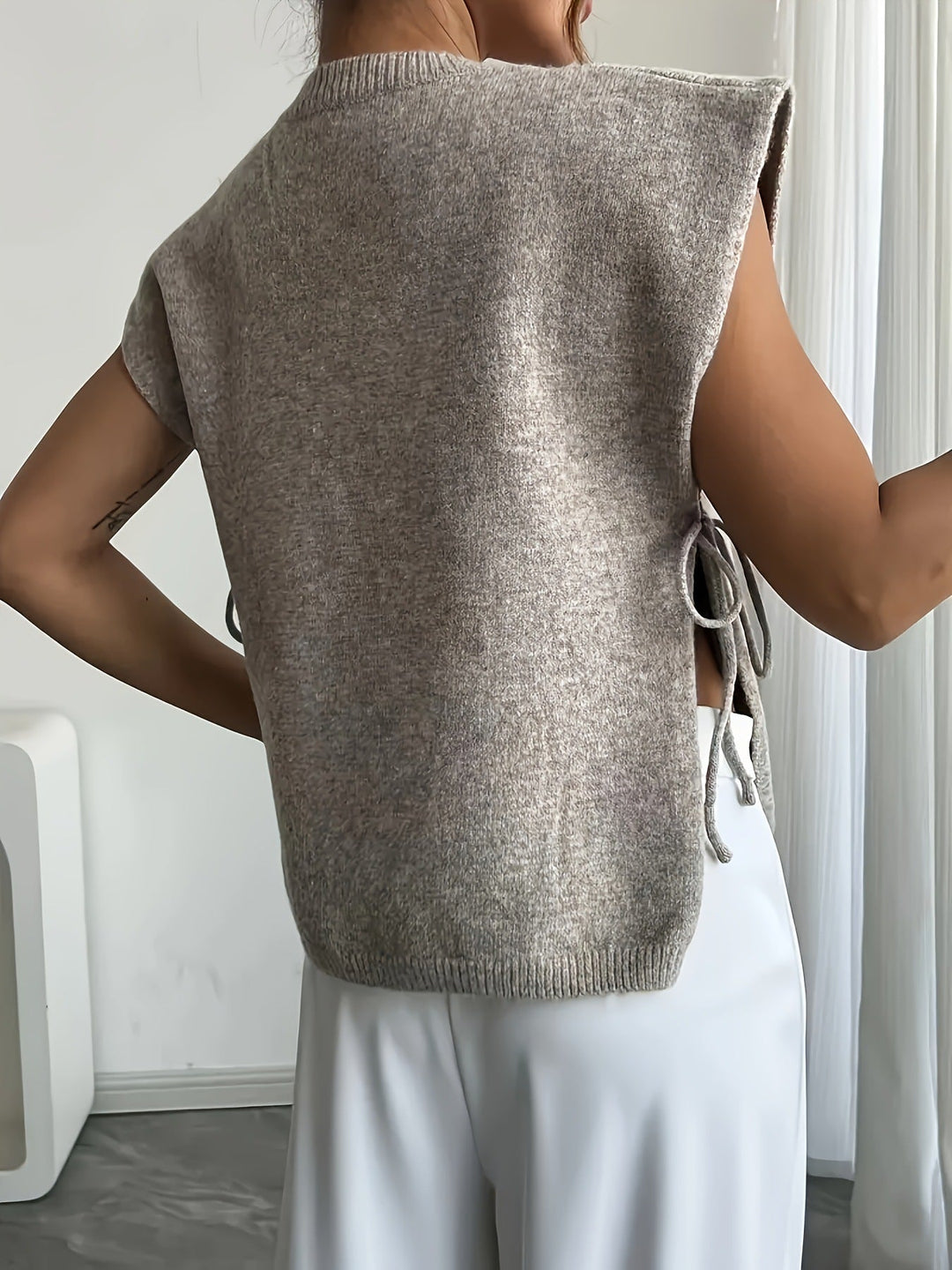 Monica Side-Tie Knit Top