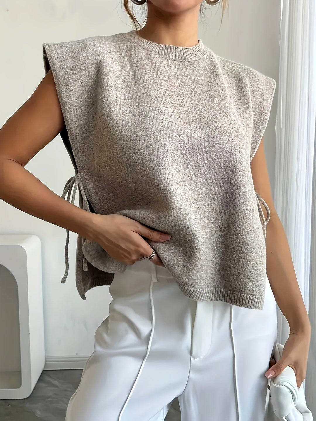 Monica Side-Tie Knit Top