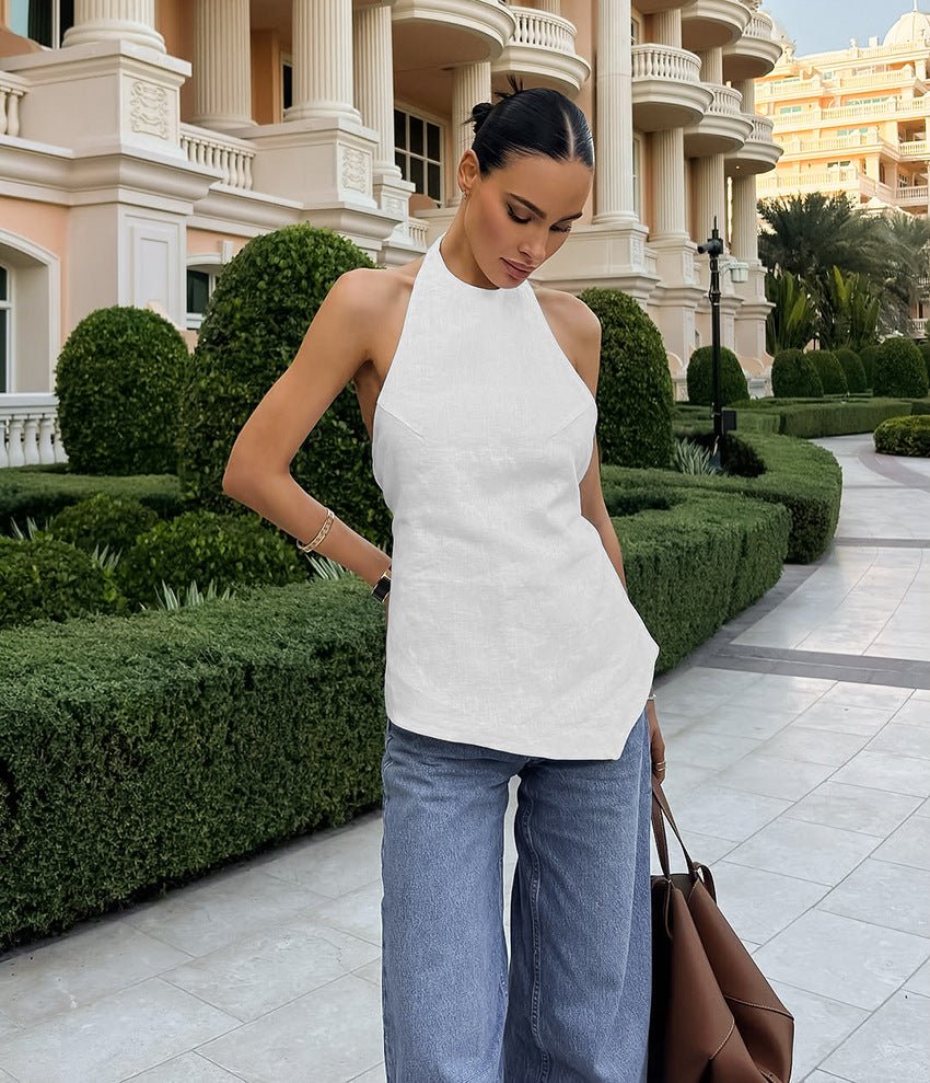 Daphne Halter Neck Backless Top