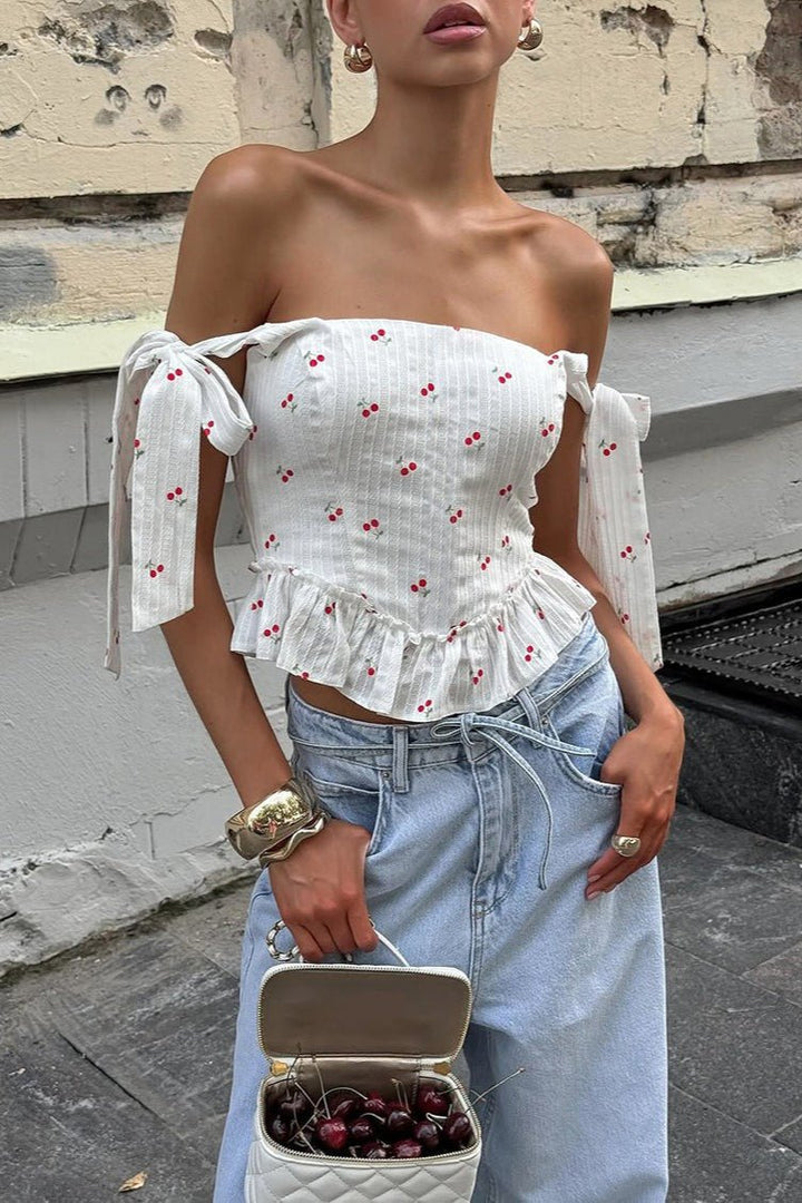 Alana Ruffle Off-Shoulder Top