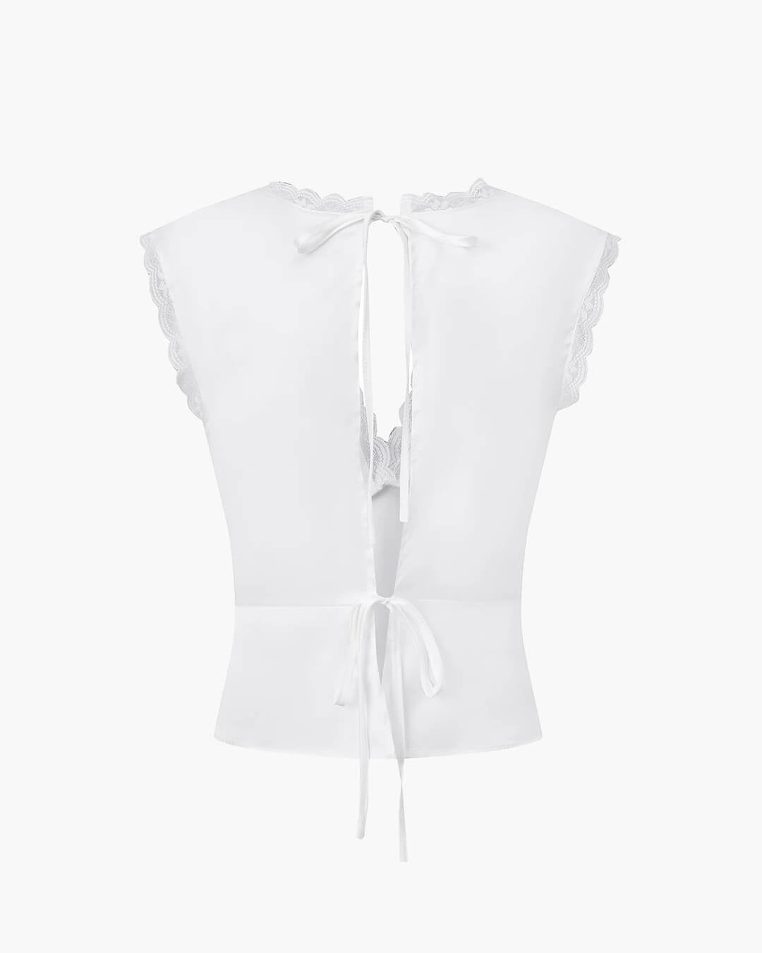 Zaira Deep Neck Satin Top