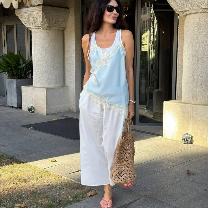 Juris Asymmetric Satin Cami Top
