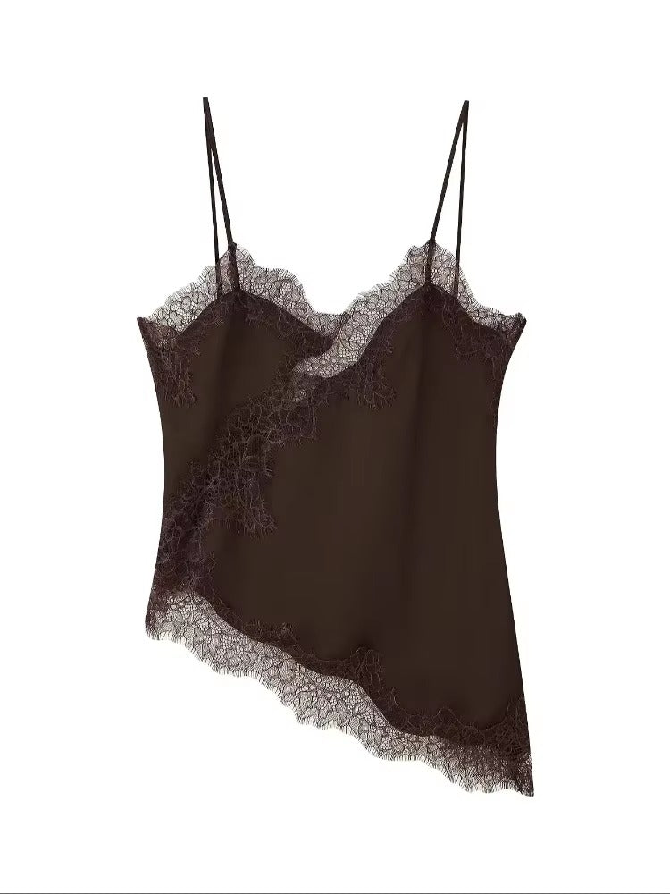 Juris Asymmetric Satin Cami Top