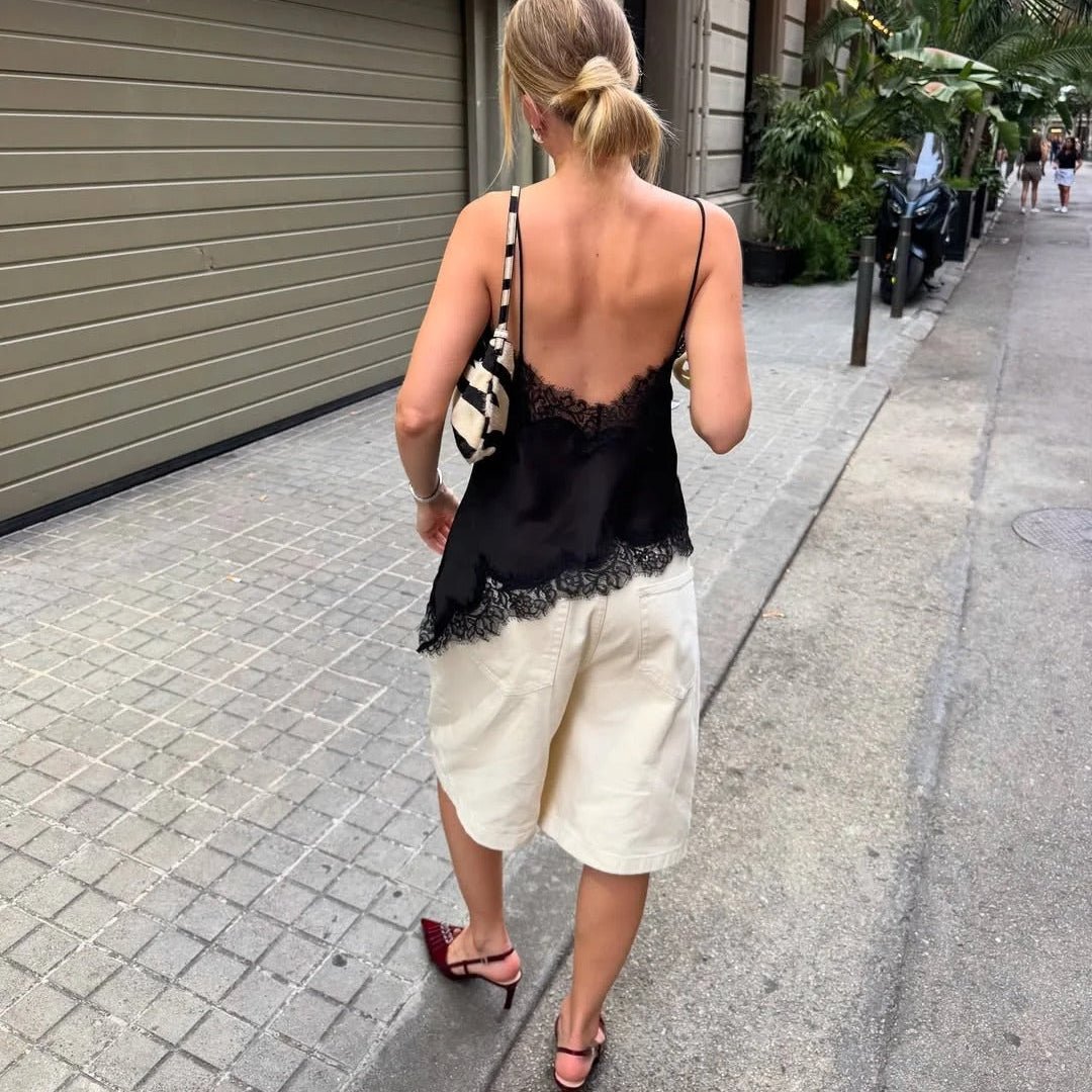 Juris Asymmetric Satin Cami Top