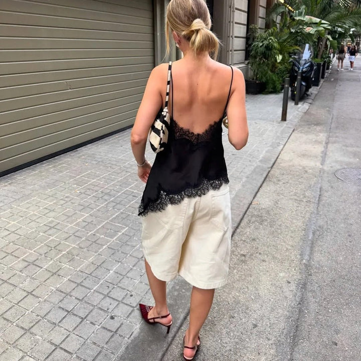 Juris Asymmetric Satin Cami Top