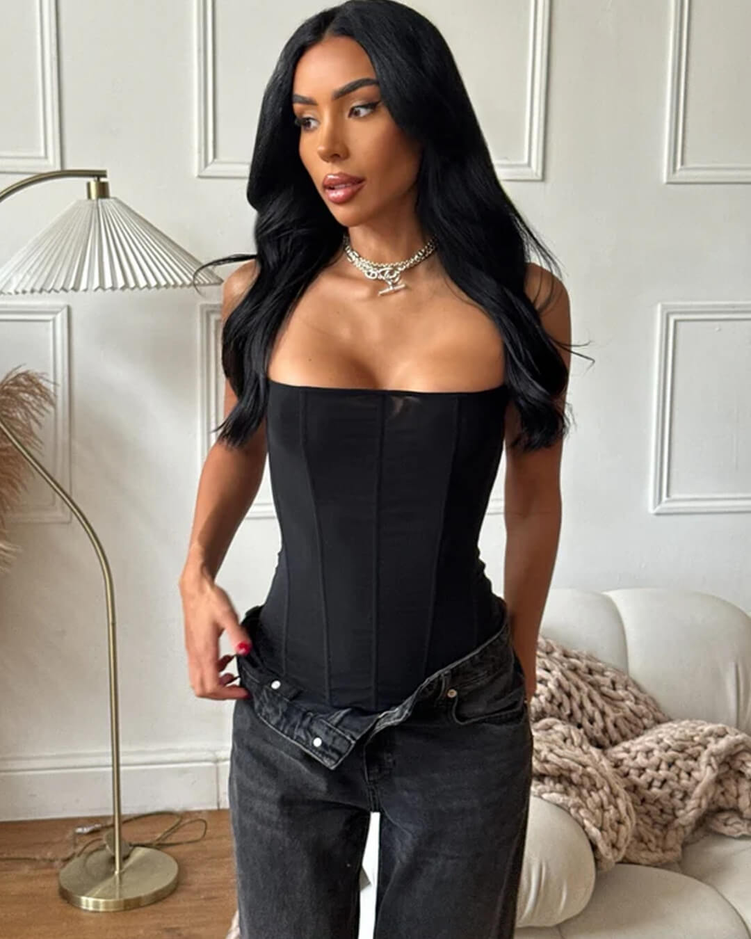 Kelly Satin Corset Top