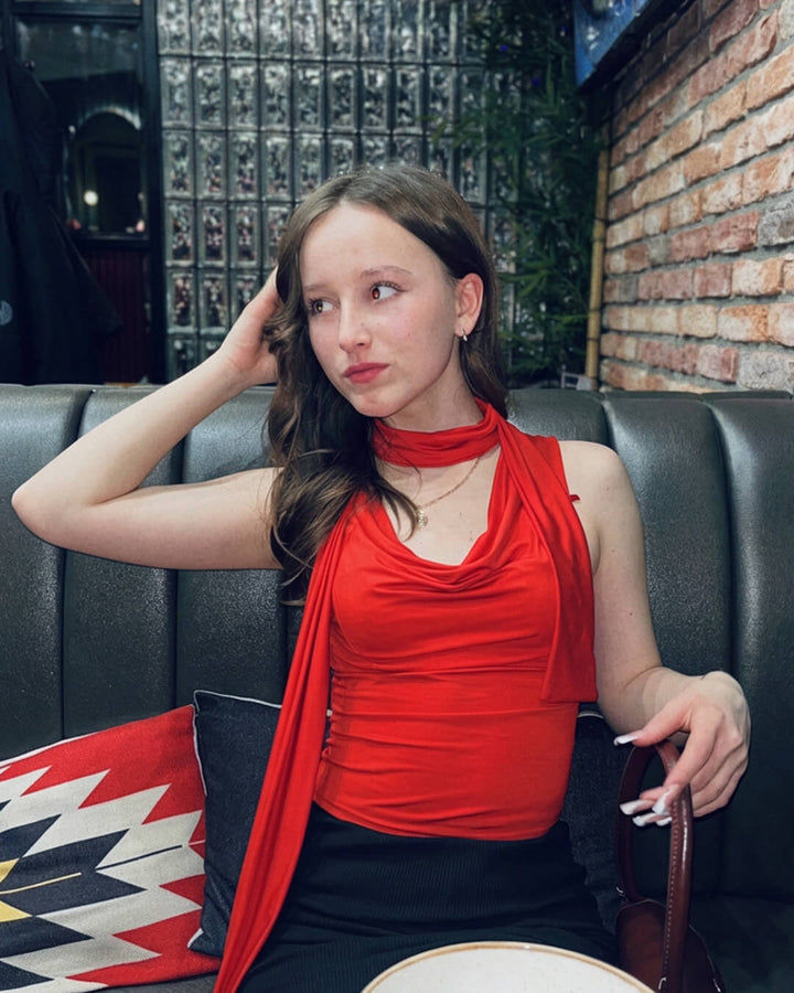 Lydia Neck Tie Sleeveless Top
