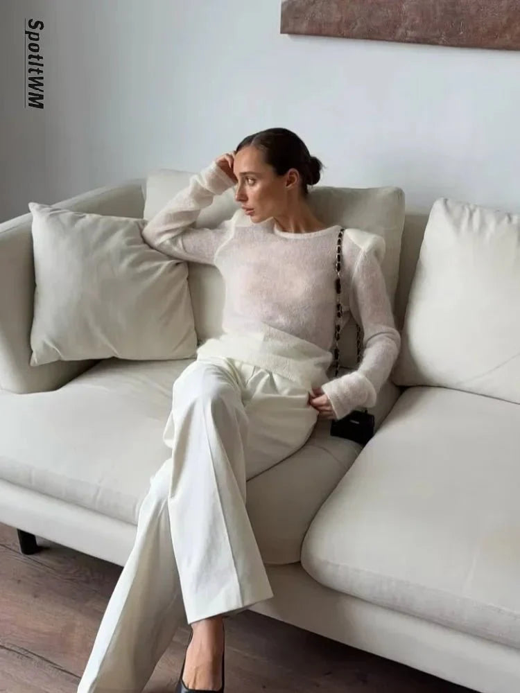 Maricar Sheer Slim Fit Pullover
