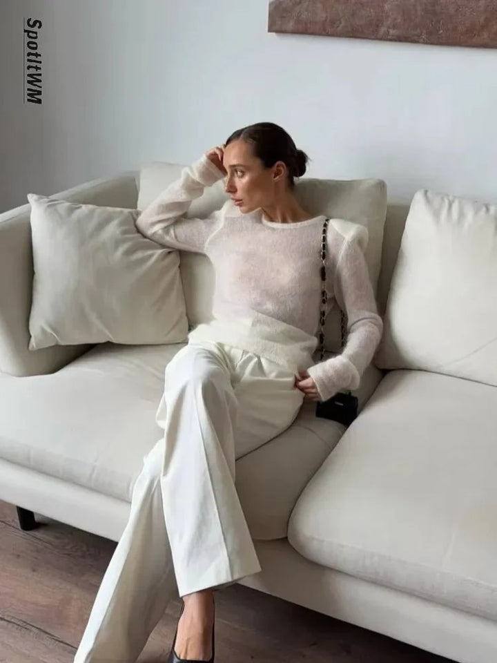 Maricar Sheer Slim Fit Pullover