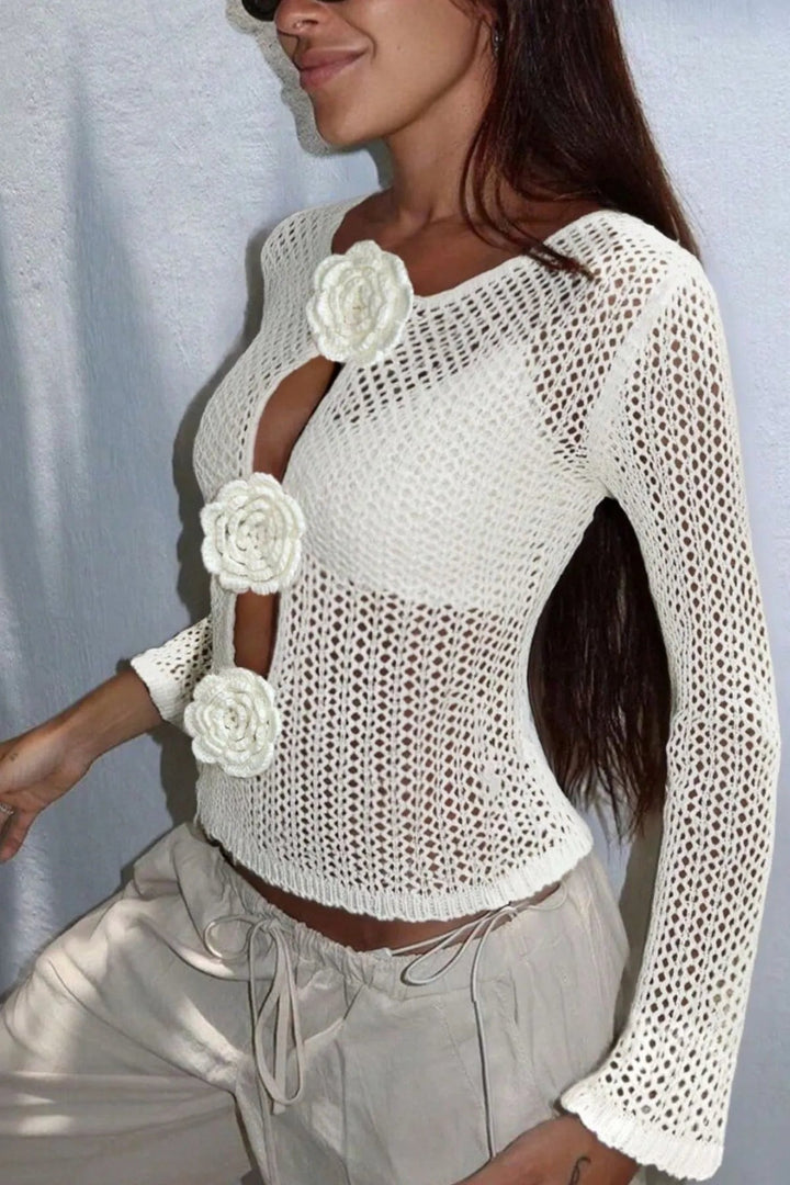 Luciana Floral Crochet Cover-Up