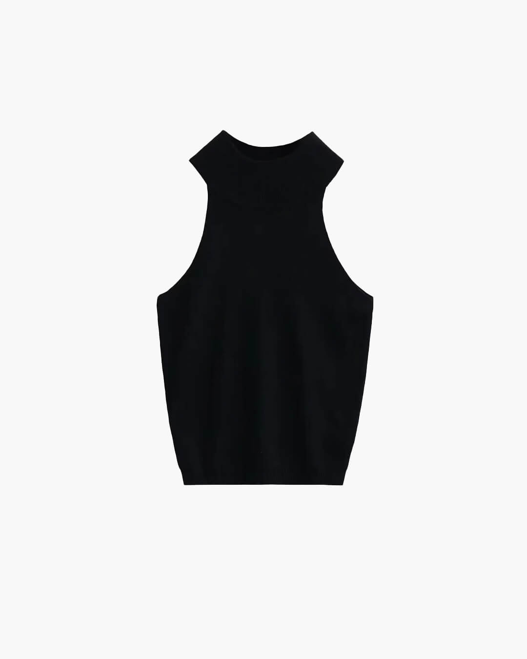 Nicola Halter Knit Crop Top