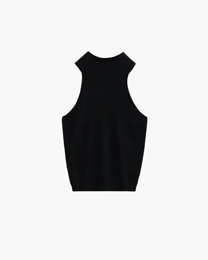Nicola Halter Knit Crop Top