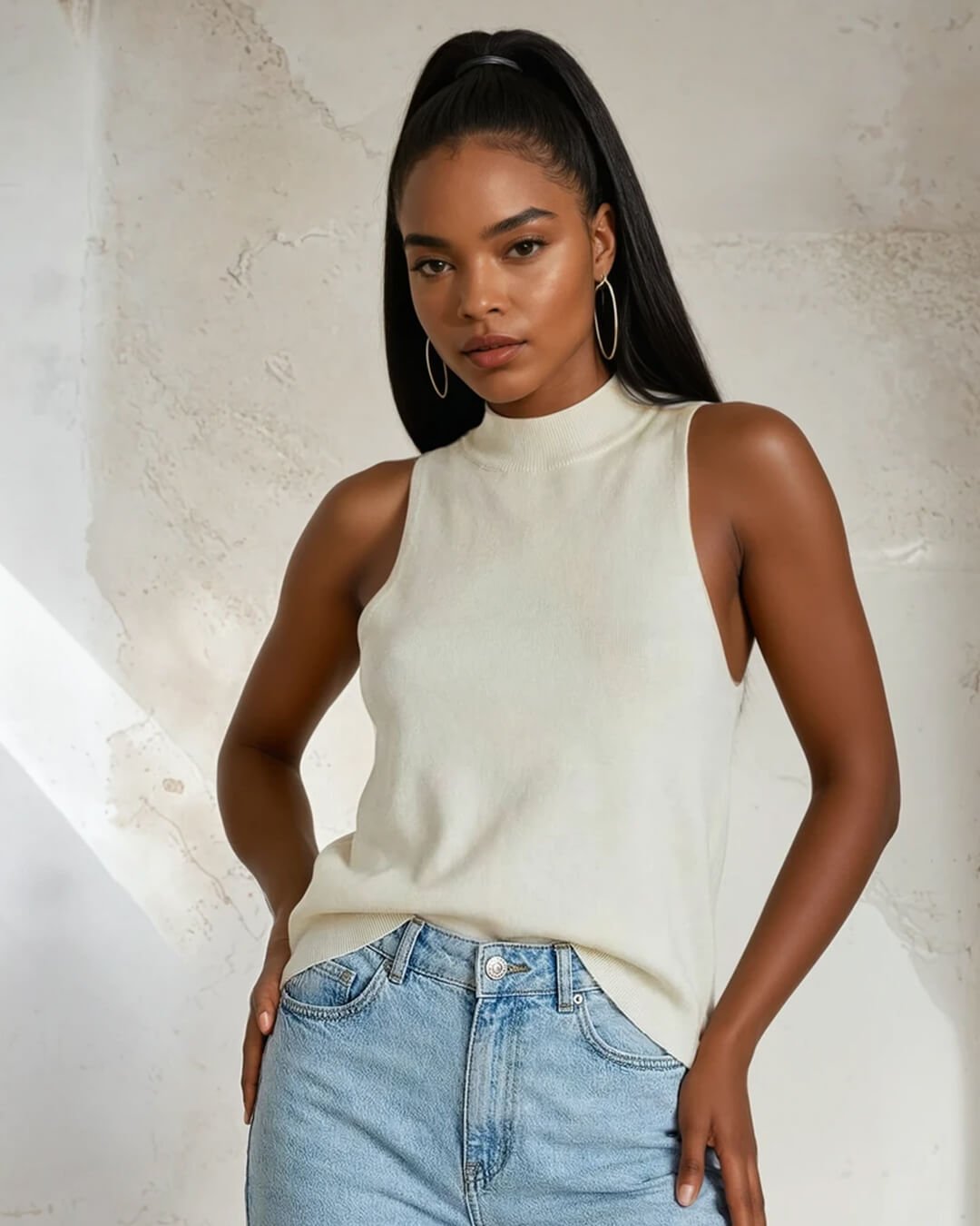 Nicola Halter Knit Crop Top