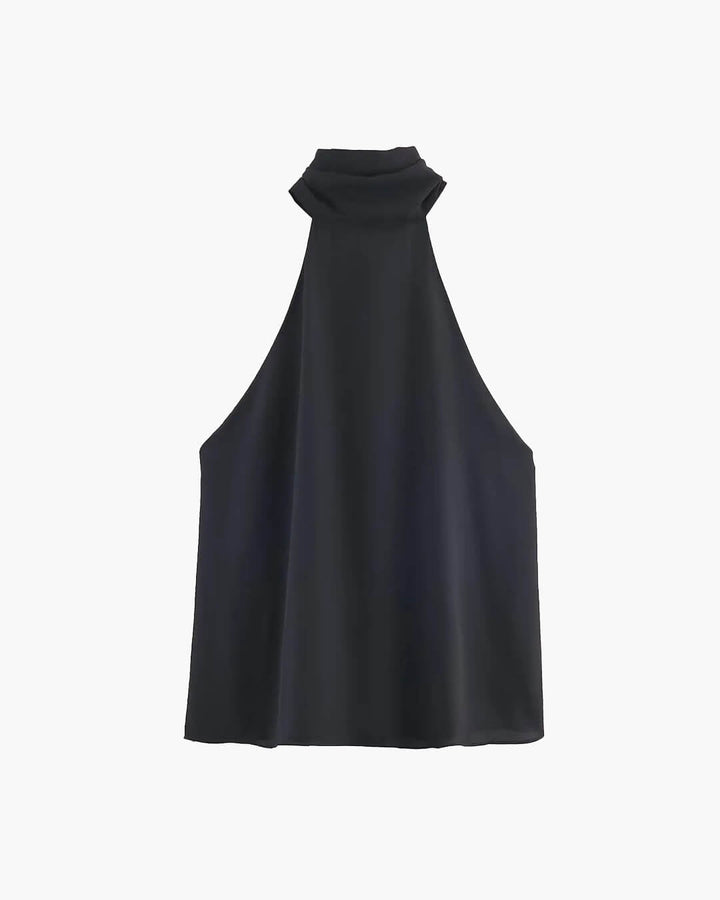 Giselle Halter Neck Satin Top