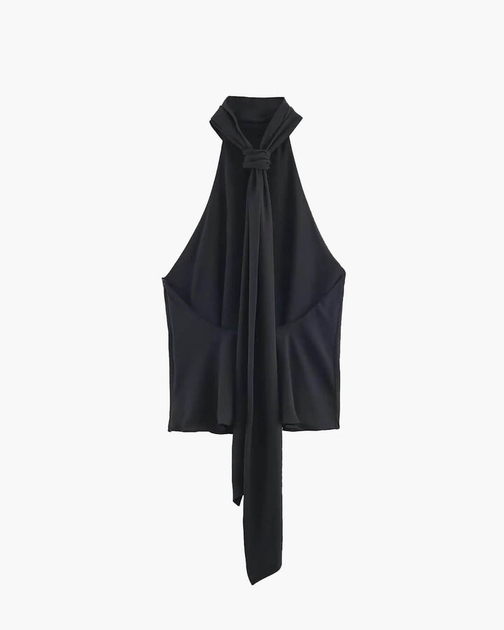 Giselle Halter Neck Satin Top