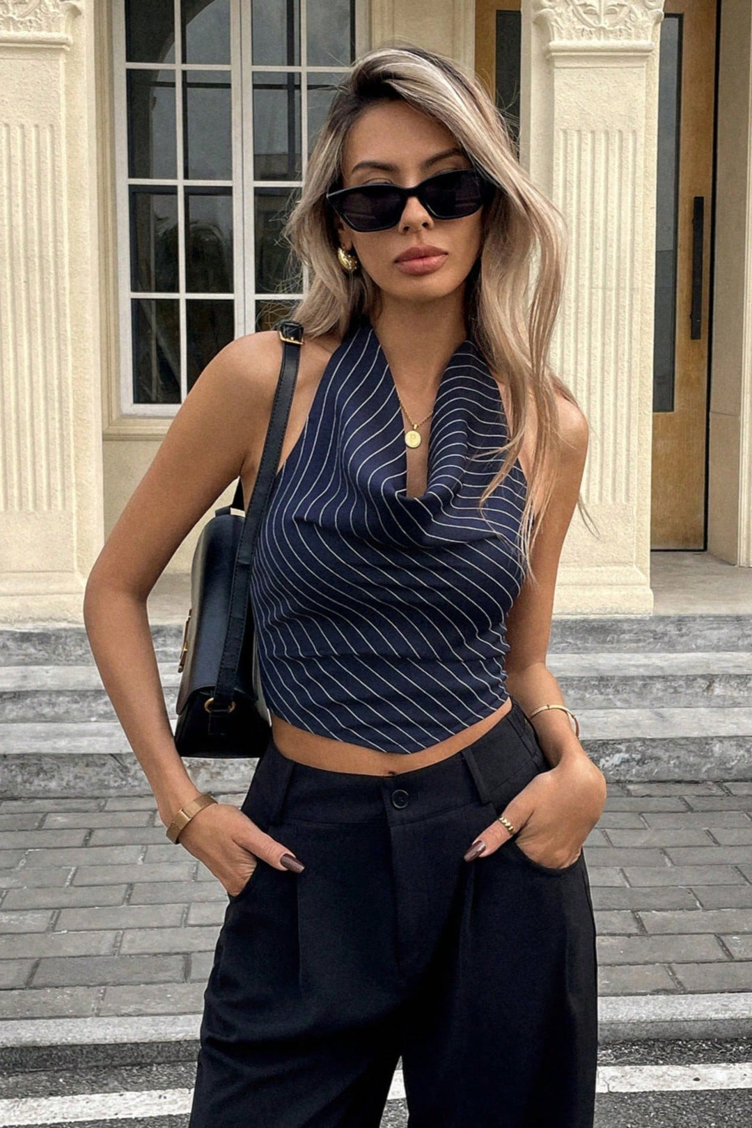Francesca Drape Halter Neck Top