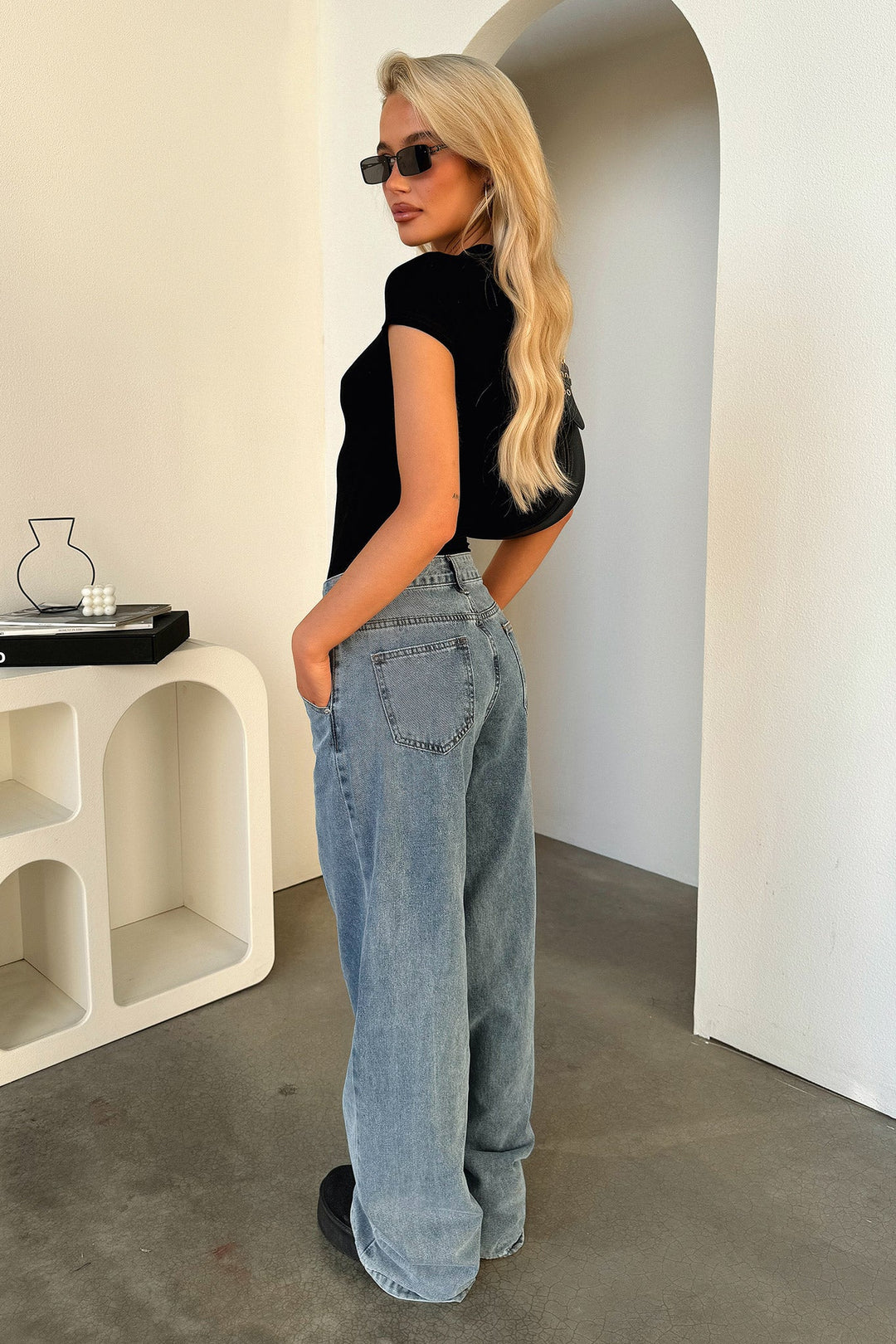 Priya Relaxed Wide Leg Jeans