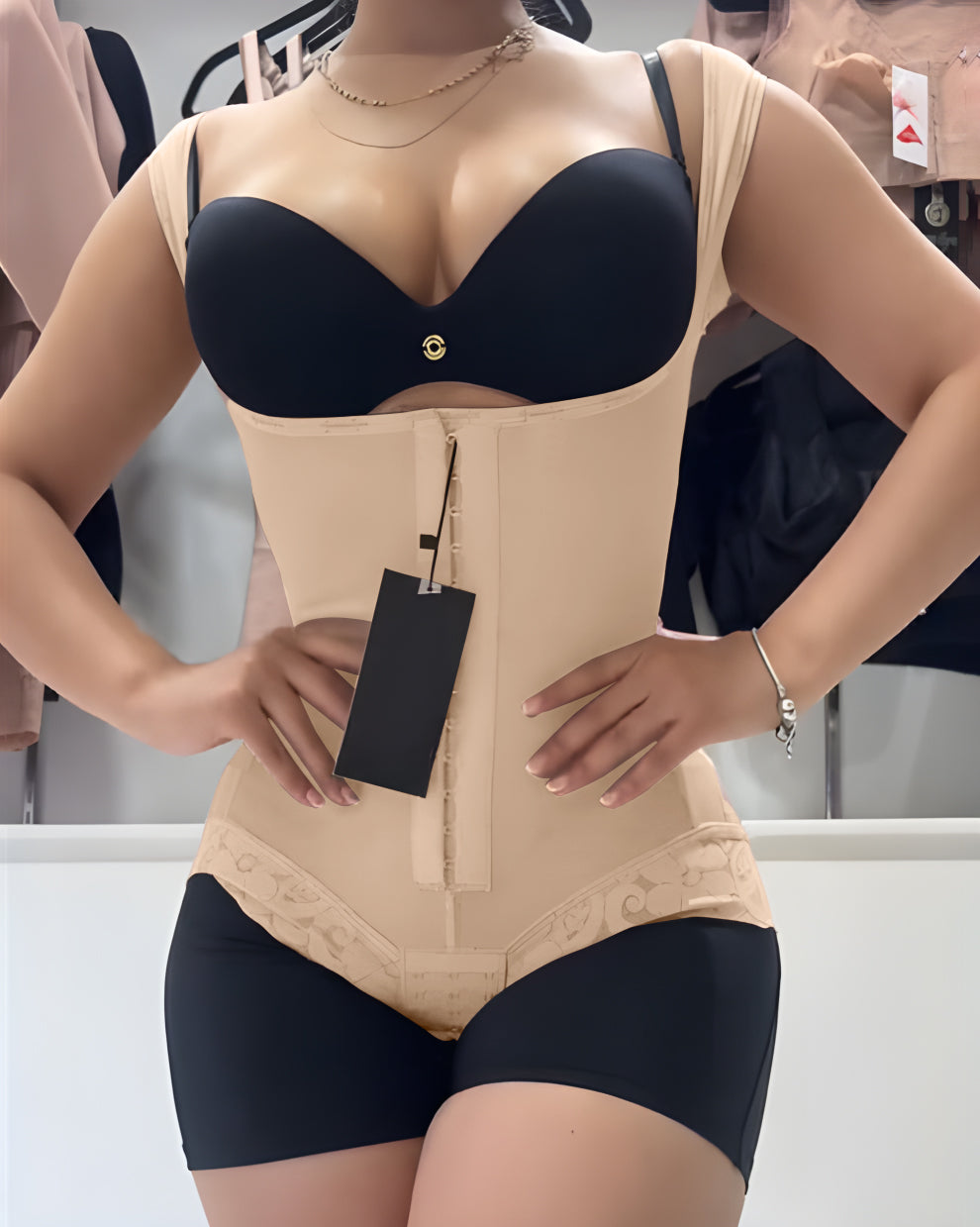 Peaches Open-Bust Contour Shapewear Bodysuit