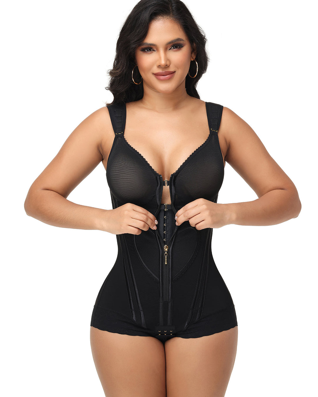 Pia Zip Front Contour Shapewear Bodysuit