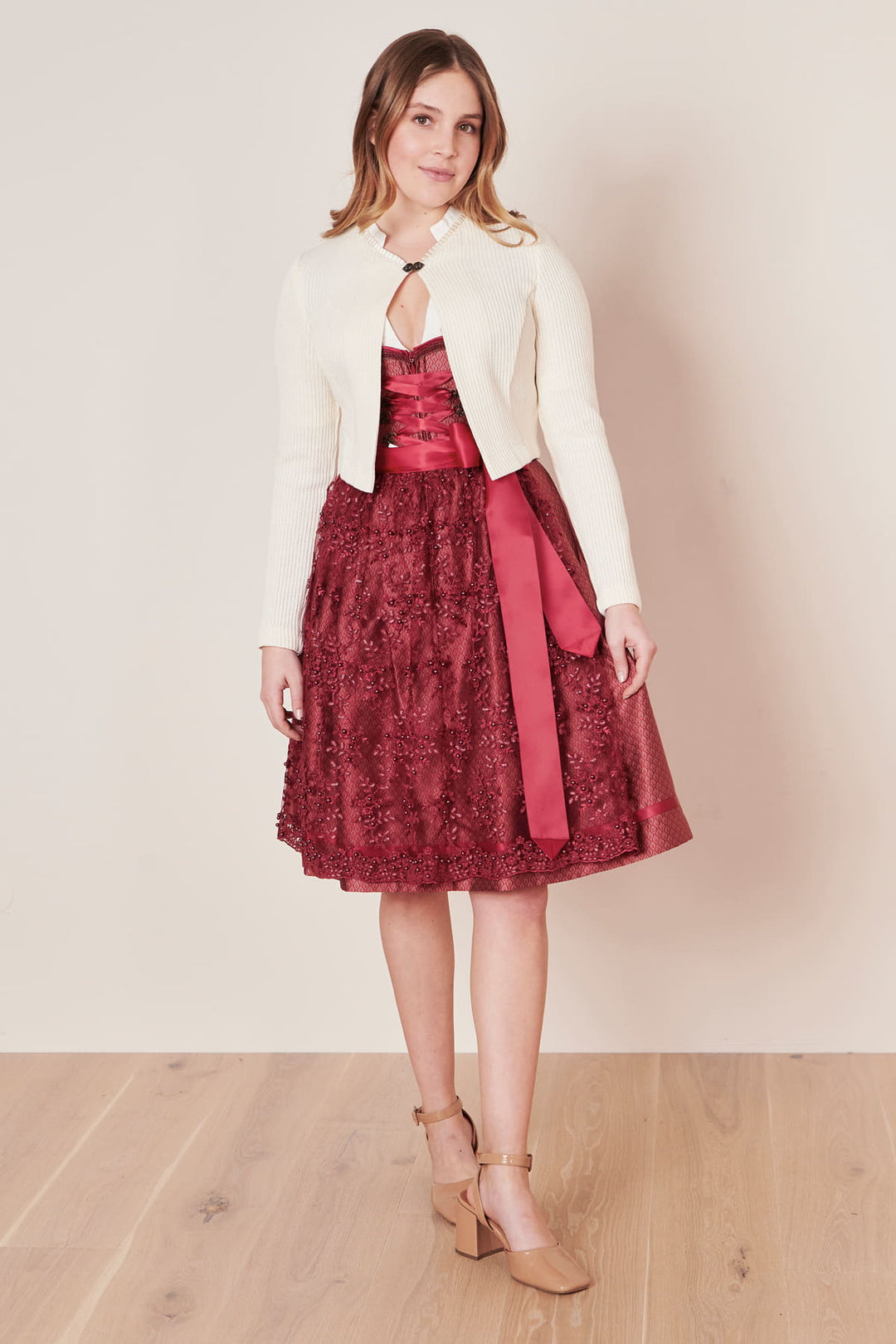 Astrid Brocade Midi Dirndl Dress