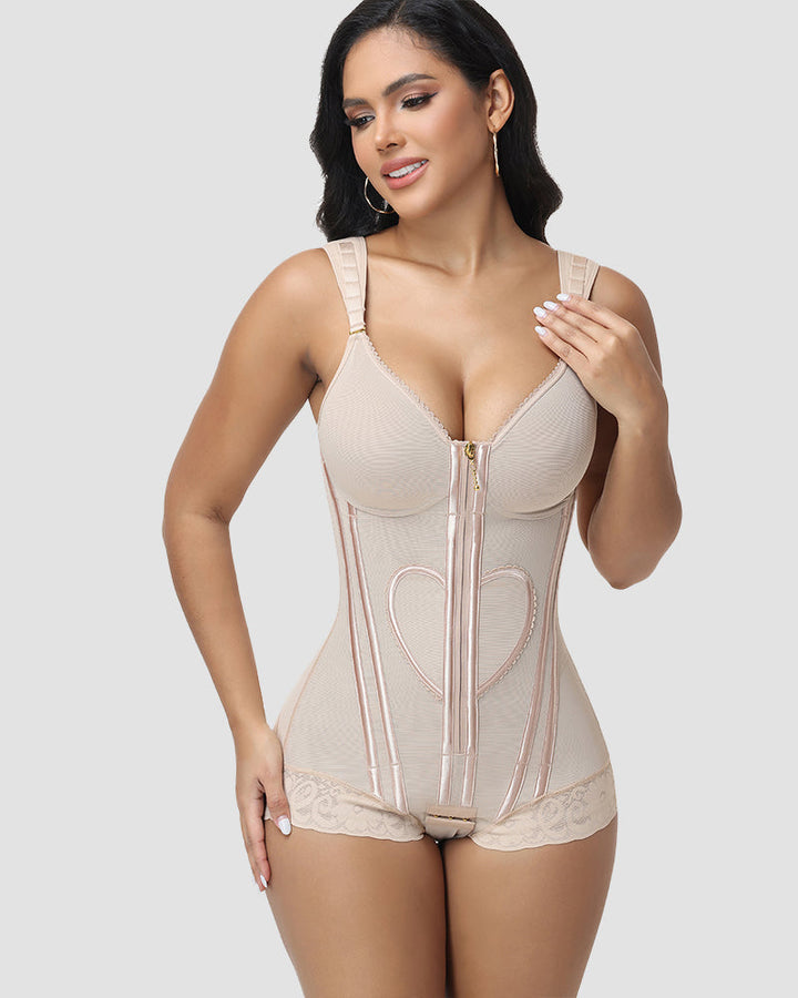 Pia Zip Front Contour Shapewear Bodysuit
