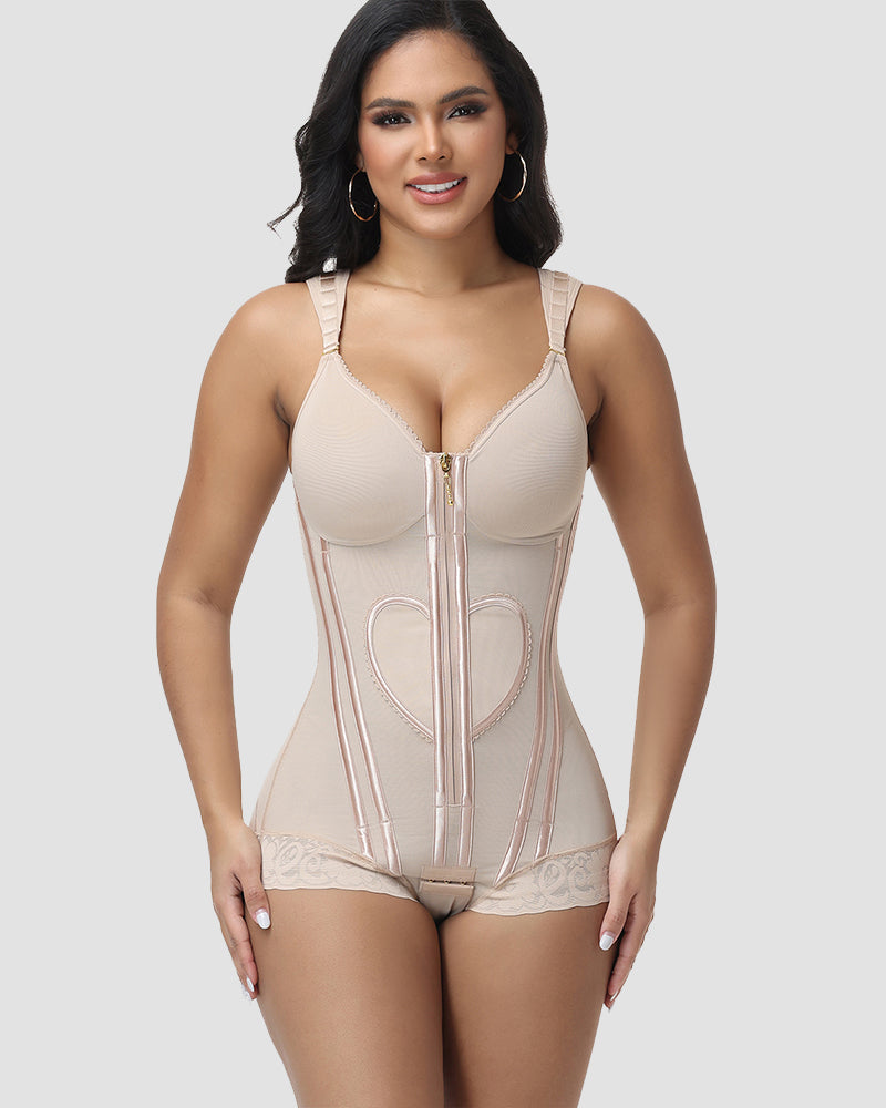 Pia Zip Front Contour Shapewear Bodysuit