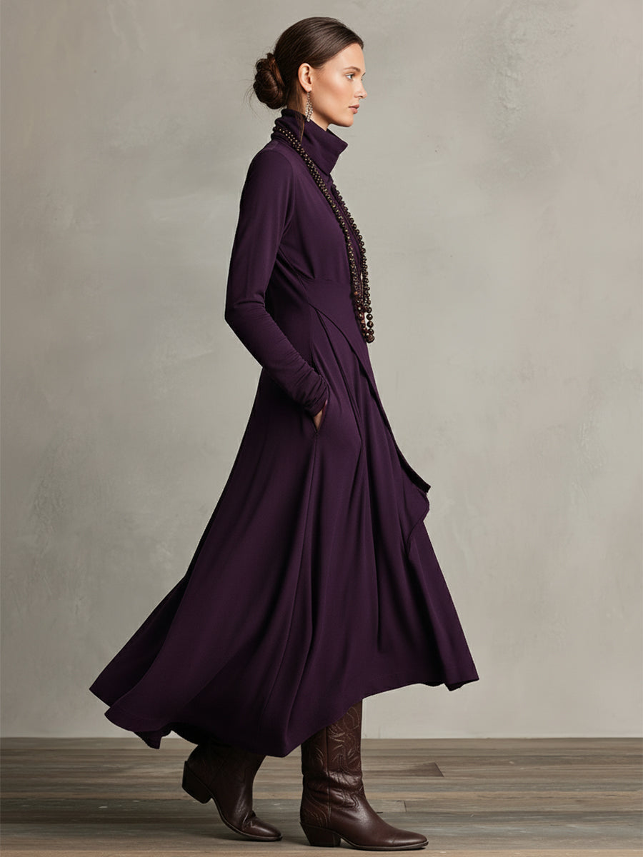 Hadassah Asymmetric Draped Maxi Dress