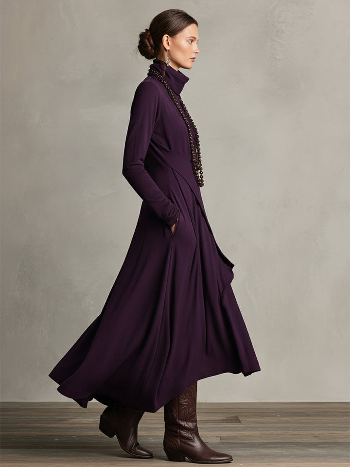Hadassah Asymmetric Draped Maxi Dress