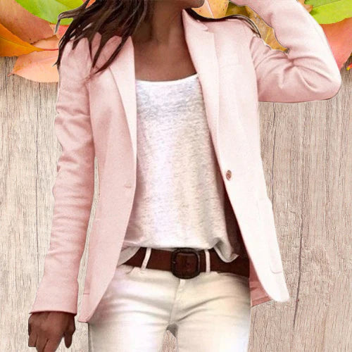 Cerise Classic Single Button Blazer