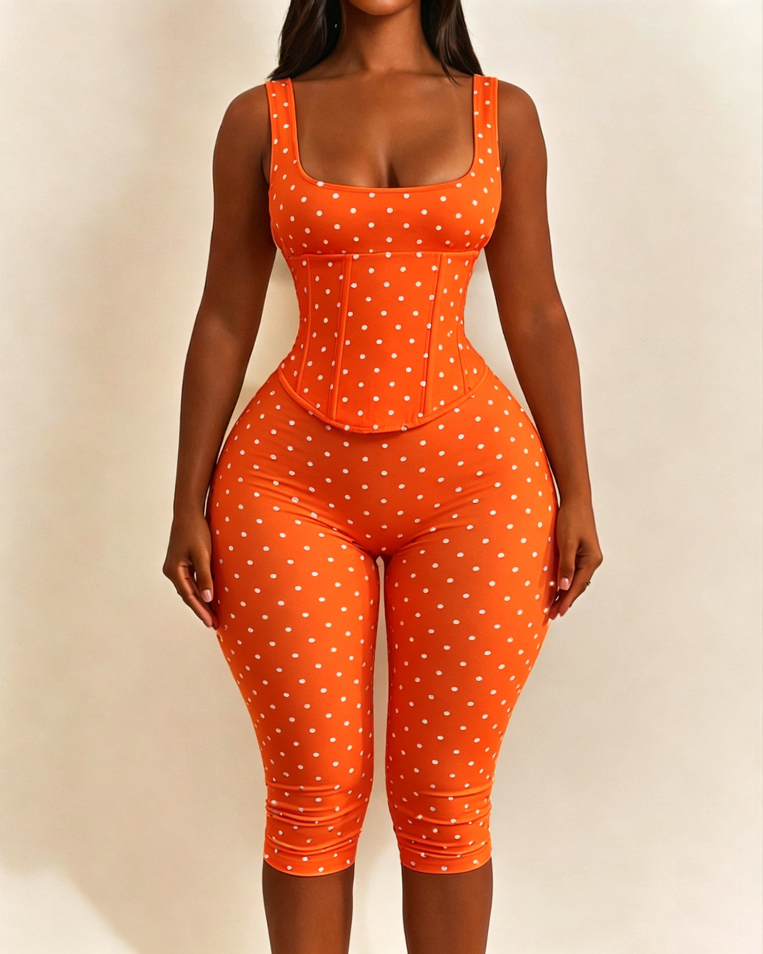 Layla Polka Dot Sculpting Jumpsuit