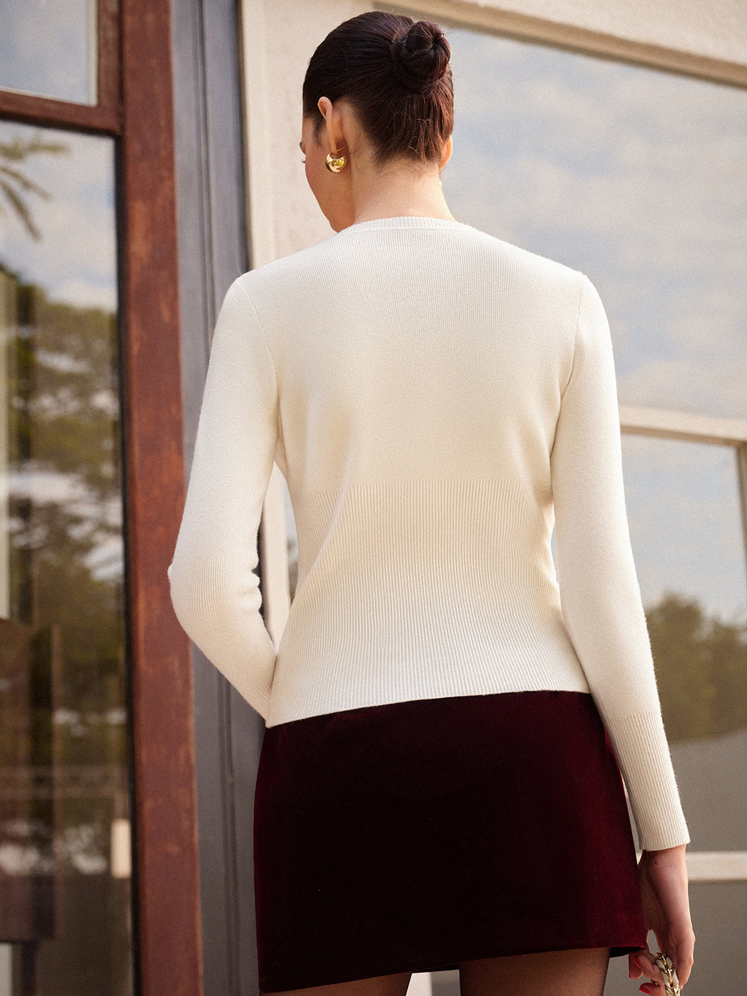 Lorena Gold Button Cardigan