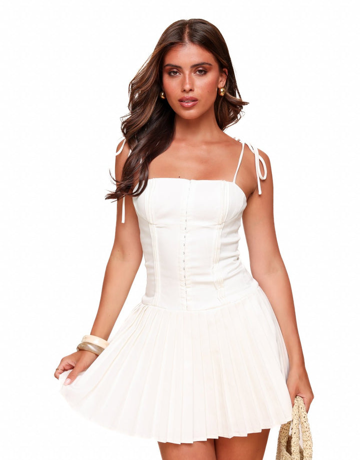 Molly Pleated Corset Mini Dress