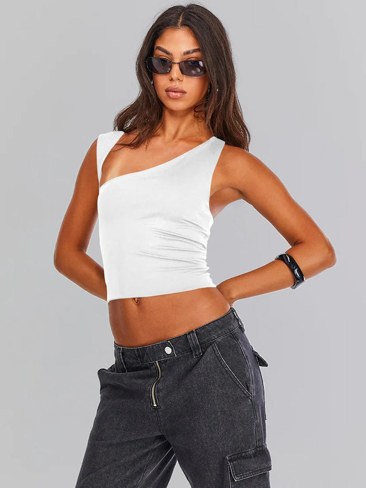 Lydia Asymmetrical One-Shoulder Knit Top