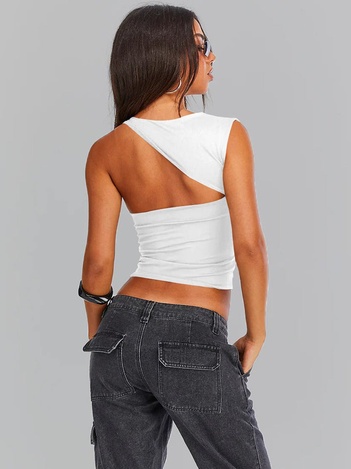 Lydia Asymmetrical One-Shoulder Knit Top