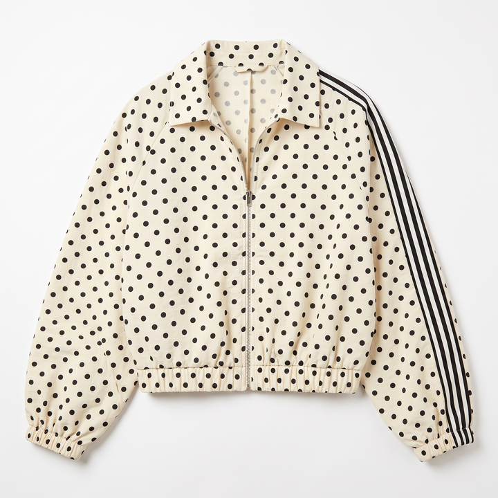 Ottoline Refined Polka Dot Zip-Up Jacket