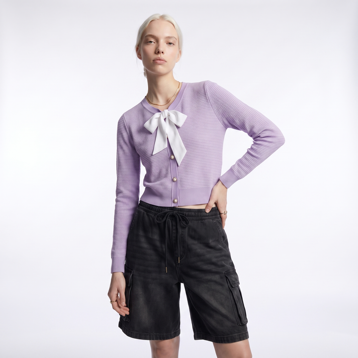 Wendeline Refined Bow Detail Cardigan