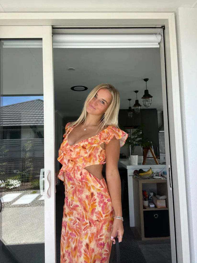 Rosalina Ruffle Maxi Dress